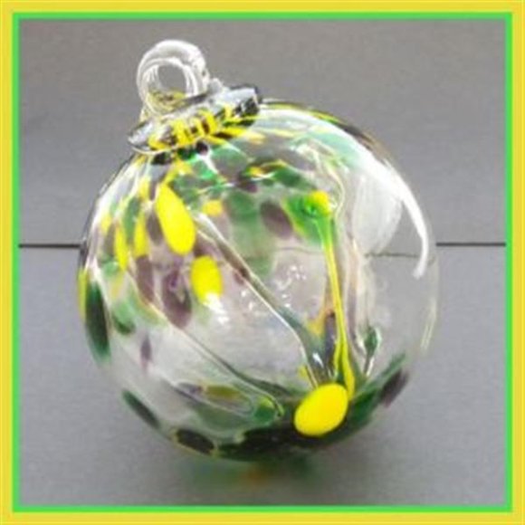 Hanging Glass Ball 3" Diameter "Southern Tree" Witch Ball (1) WB329 - Picture 1 of 1